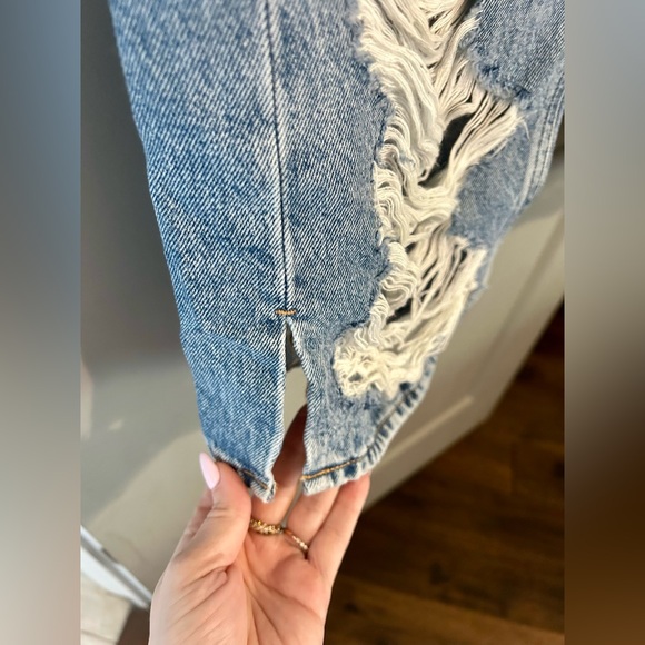 Good American “The Khloé Jean” Super High-Rise Distressed Jeans NWT- Size 12 - Picture 7 of 8